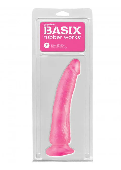 Pipedream Basix Slim Pink Dong 7"