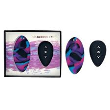 Colourful camo remote control panty vibe