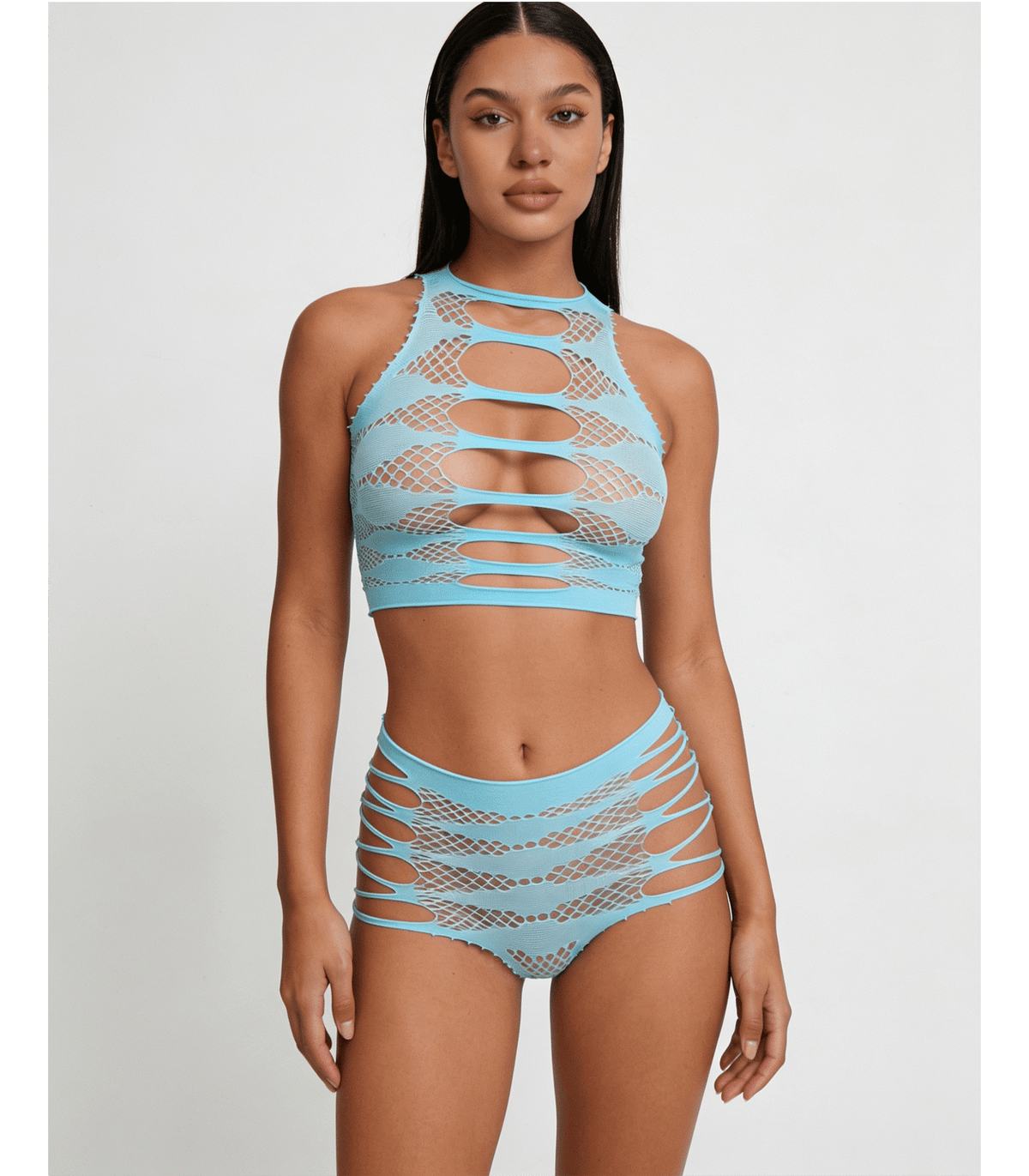 Love in Leather 2piece blue