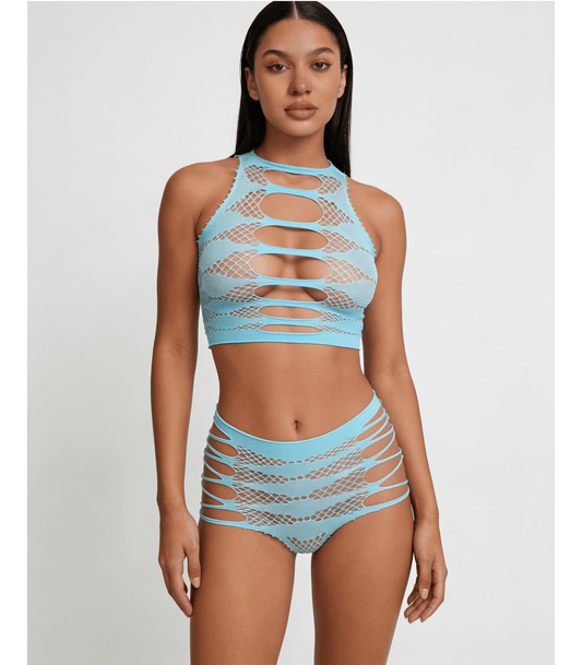 Love in Leather 2piece blue
